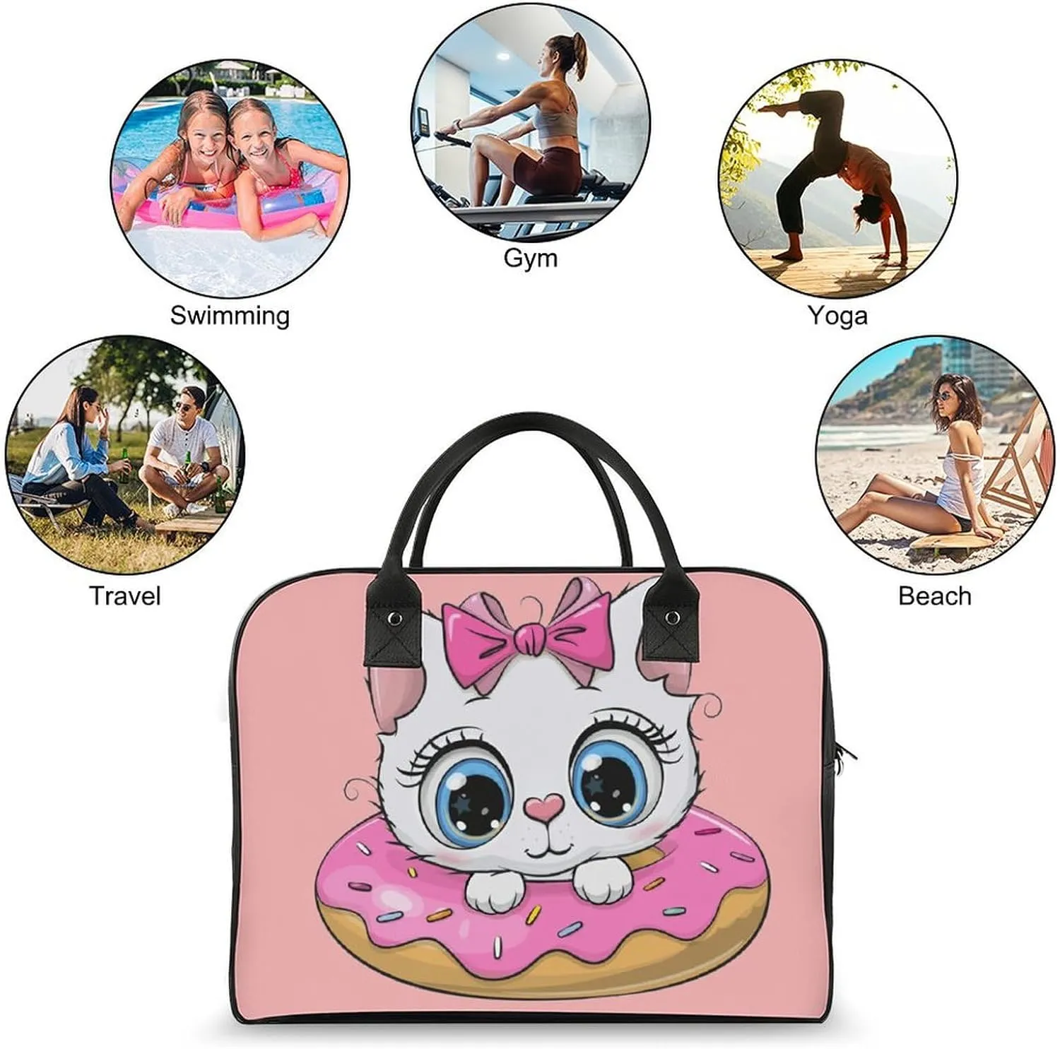 Adults Shoulder Nylon Ballet Dancer Aesthetic Handbag for Touring 13" X 19" X 8"