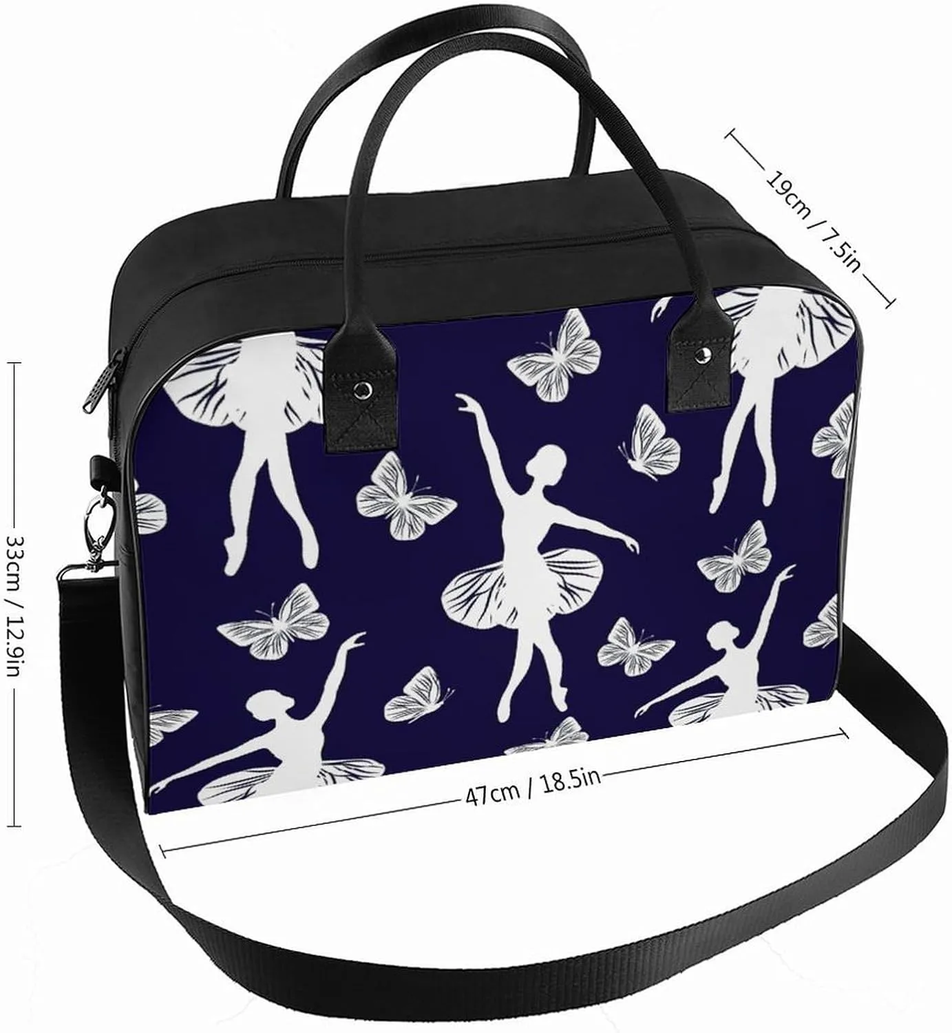 Adults Shoulder Nylon Ballet Dancer Aesthetic Handbag for Touring 13" X 19" X 8"