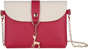 AISPARKY Small Crossbody Purse, PU Leather Small Purse for Girls With Pendant With Strap/Gold Chain Strap