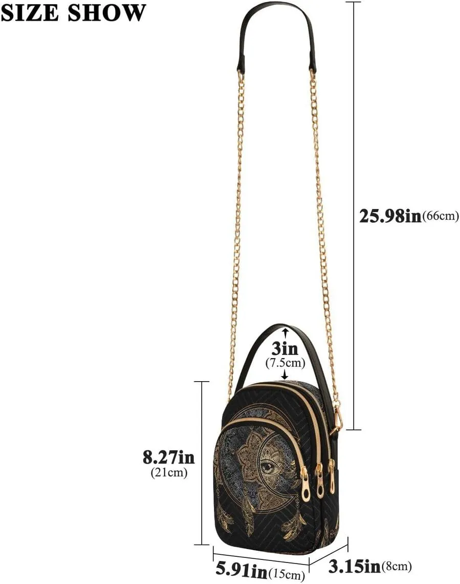 ALAZA Crossbody Bag Small Shoulder Handbags Leather Purse for Women