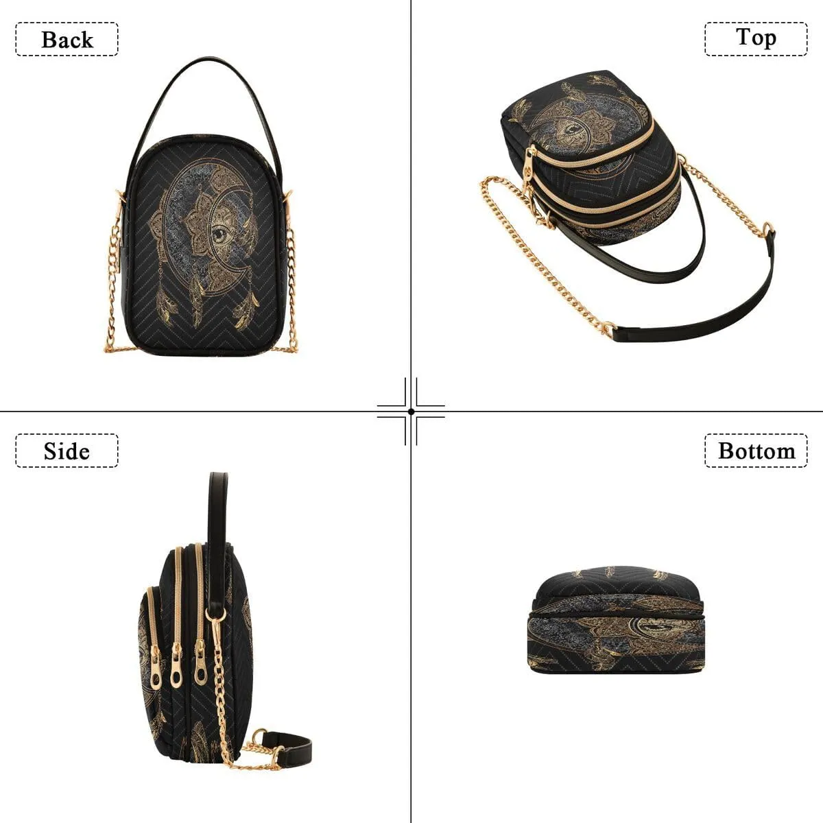 ALAZA Crossbody Bag Small Shoulder Handbags Leather Purse for Women