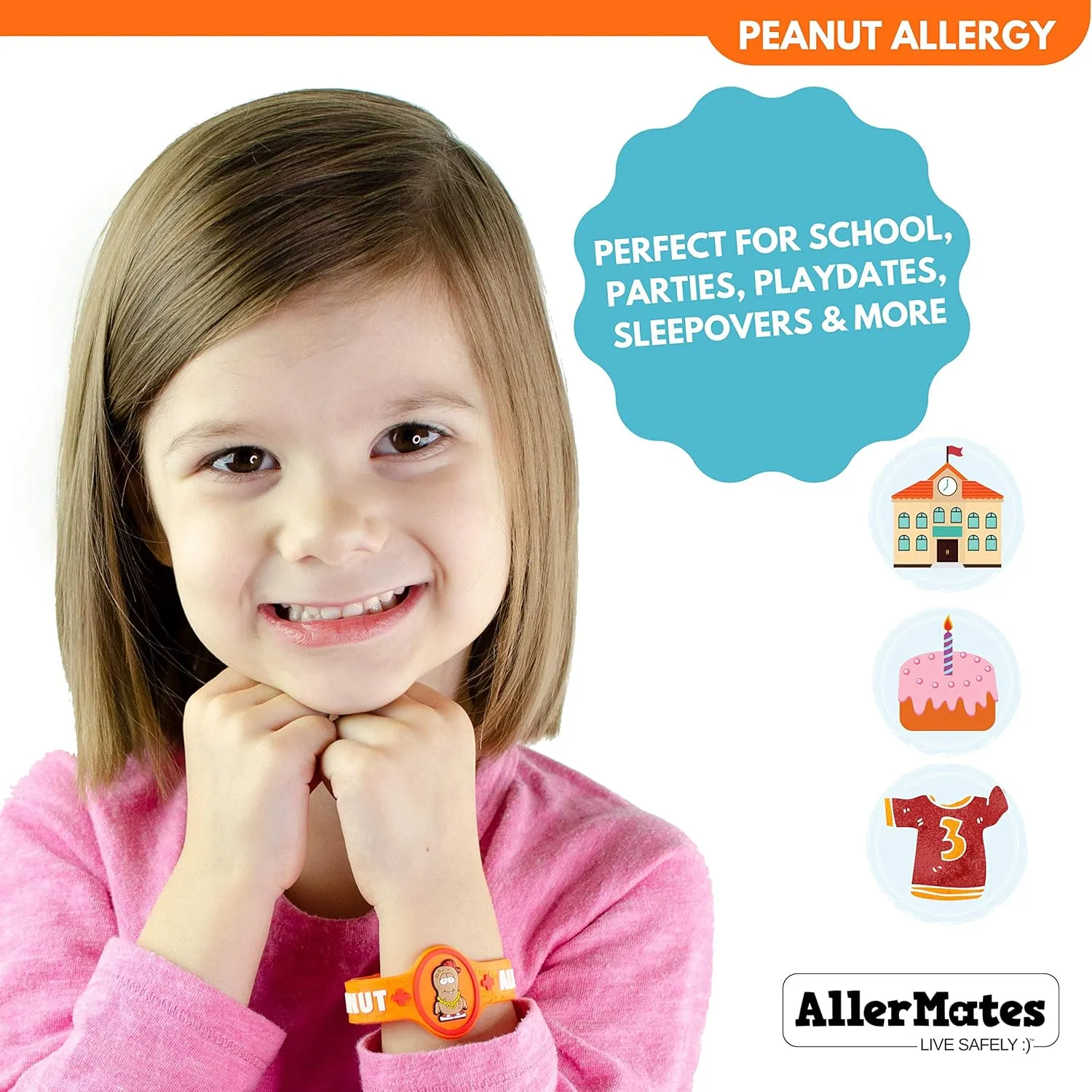 AllerMates Allergy Wristband - "P. Nutty" Peanut