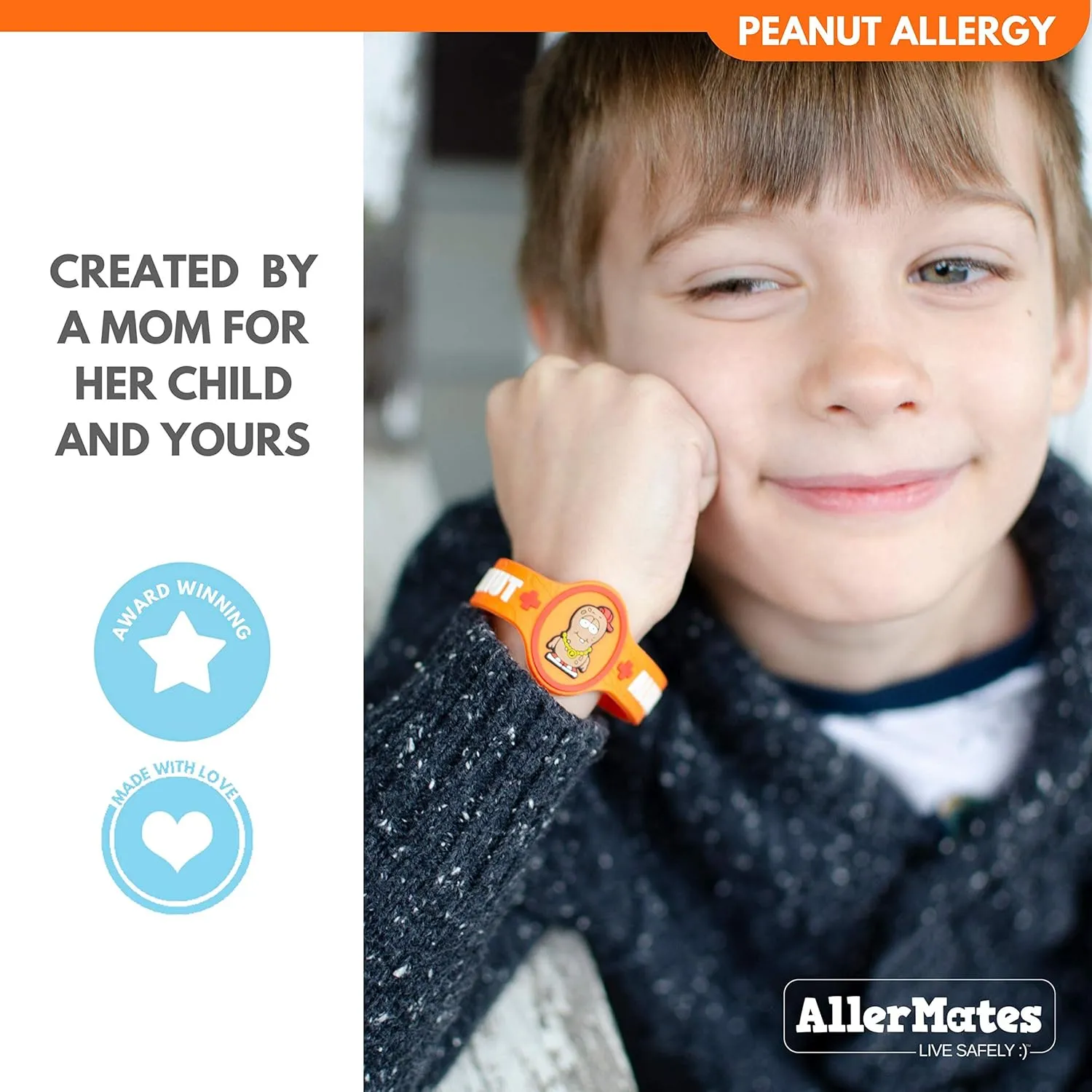 AllerMates Allergy Wristband - "P. Nutty" Peanut