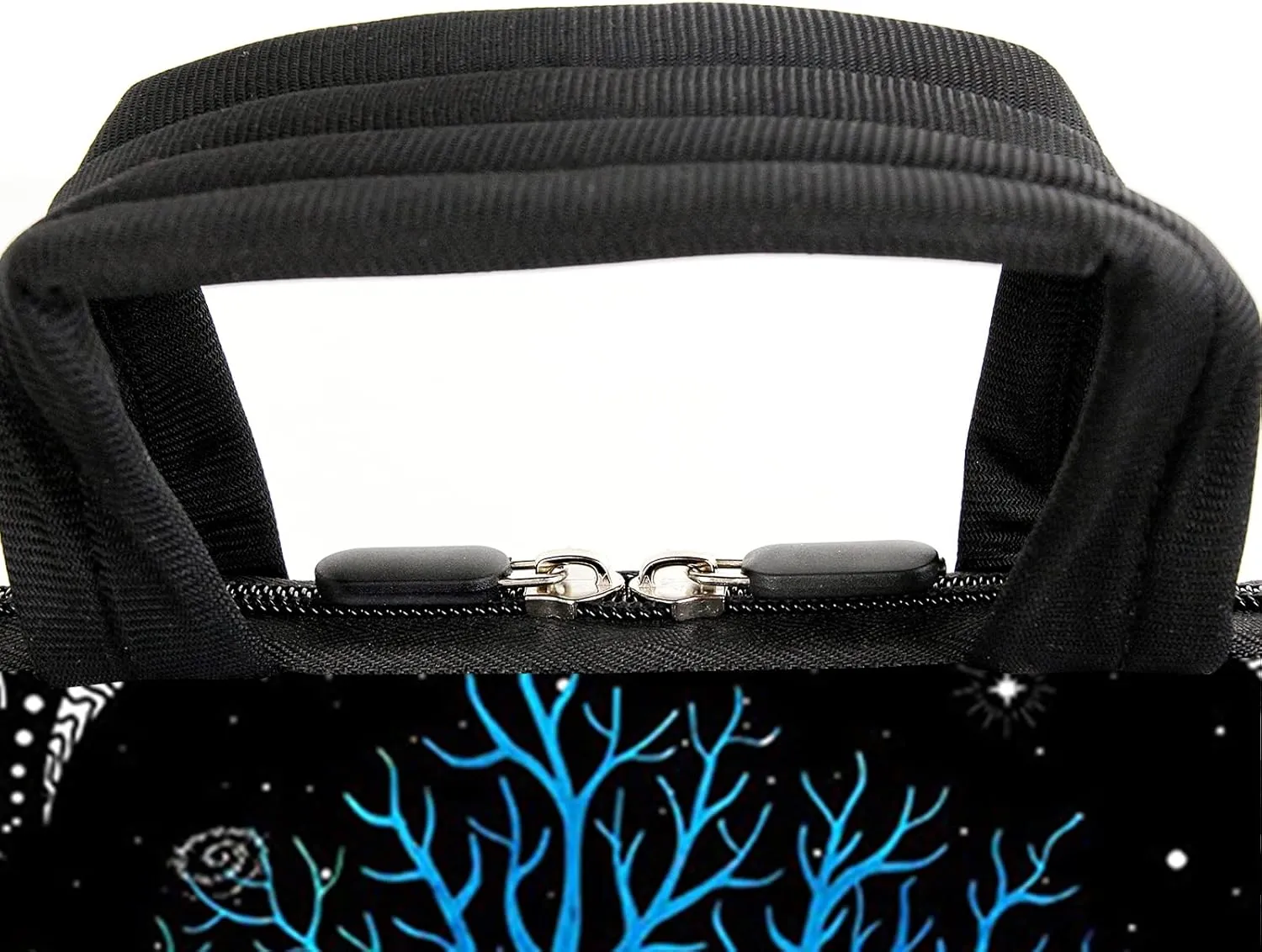 AMARY 15.4" 15.6" laptop sleeve adjustable shoulder strap with handle accessory pocket for men women (Colorful Tree)