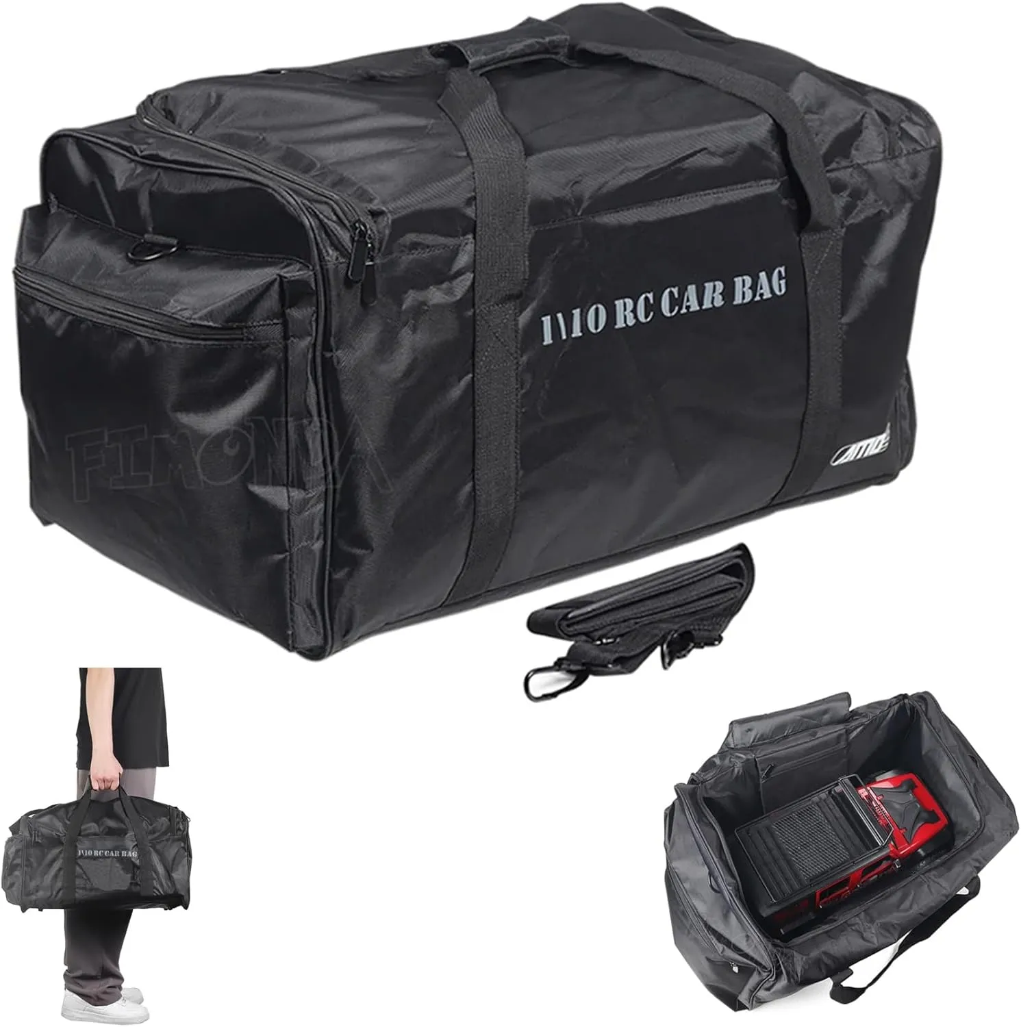 AMK 1/10 RC Car Bag, 59 * 30 * 33cm RC Car Carrying Bag, Waterproof Bag for 1/10 1/8 Crawler SCX10 Capra Wrangler TRX4 E-REVO VS4 BRX01 TF2 D90 CC01 YK4082 RGT EX86190