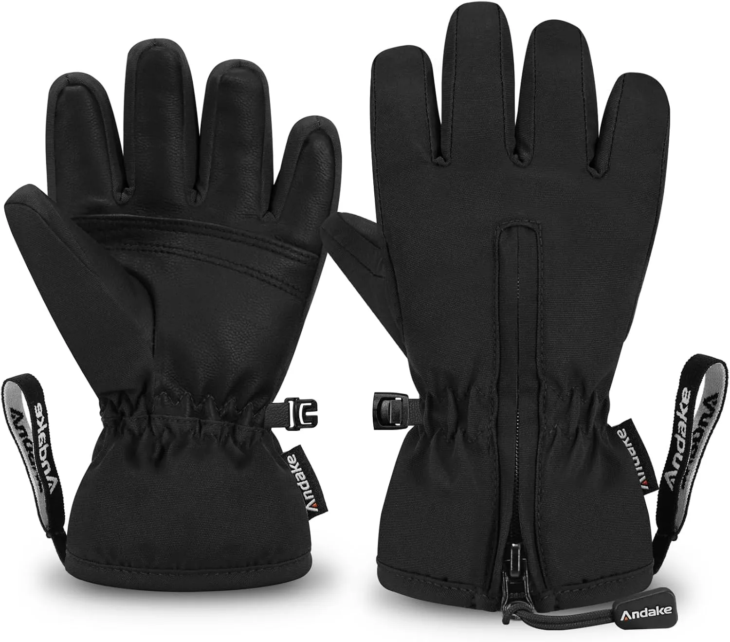 Andake Waterproof &Breathable Kids Snow Gloves 2-10Y Toddler Winter Warm Ski Gloves Kids Mittens for Boys Girls