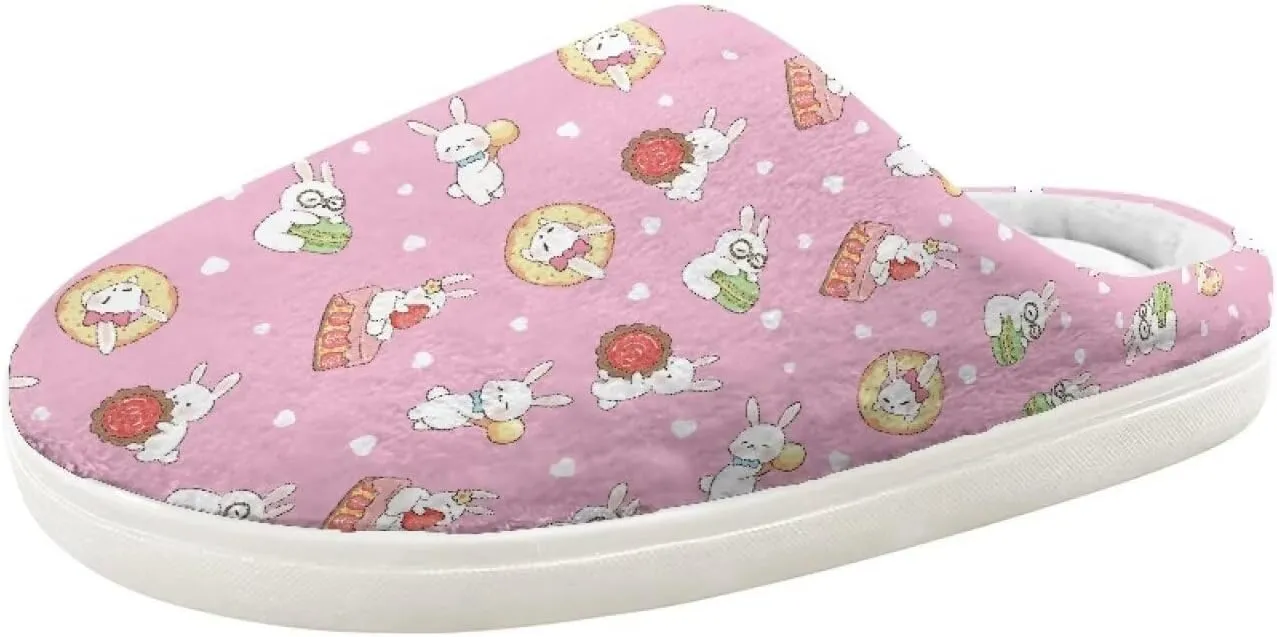Animal Children's Plush Slippers For Girls Little Kids Comfy House Non-Slip Warm Flannel Fuzzy Slippers Cute Closed Toe Slippers Size9-14.5