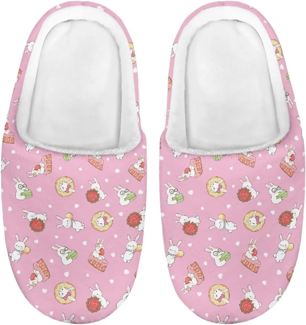 Animal Children's Plush Slippers For Girls Little Kids Comfy House Non-Slip Warm Flannel Fuzzy Slippers Cute Closed Toe Slippers Size9-14.5