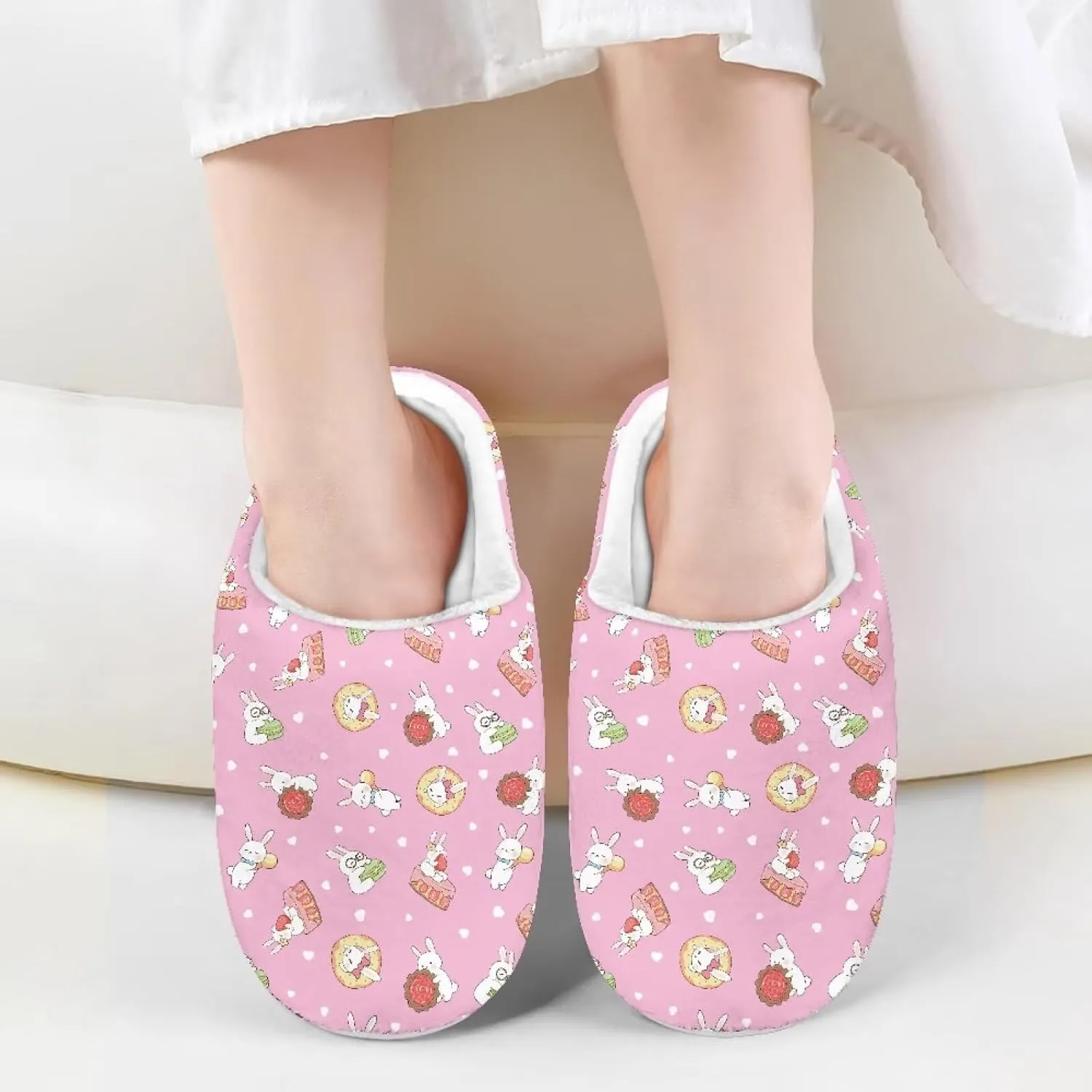 Animal Children's Plush Slippers For Girls Little Kids Comfy House Non-Slip Warm Flannel Fuzzy Slippers Cute Closed Toe Slippers Size9-14.5