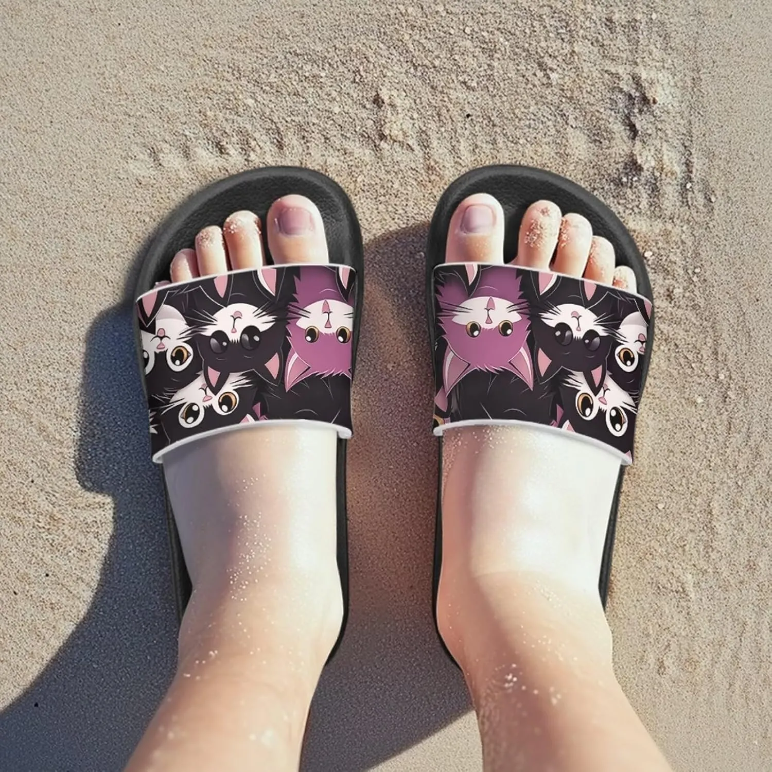 Animal Pattern Kids Sandals for Boys Girls House Slides Children's Cozy Pillow Slippers Non-Slip for Beach Days
