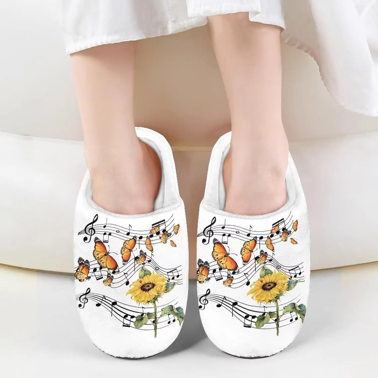 Animals Slip On Plush Slippers for Little Kids Boys Girls Lightweight Fuzzy Warm Winter Slippers Soft Flannel Indoor Outdoor Washable House Shoes Size 9-15