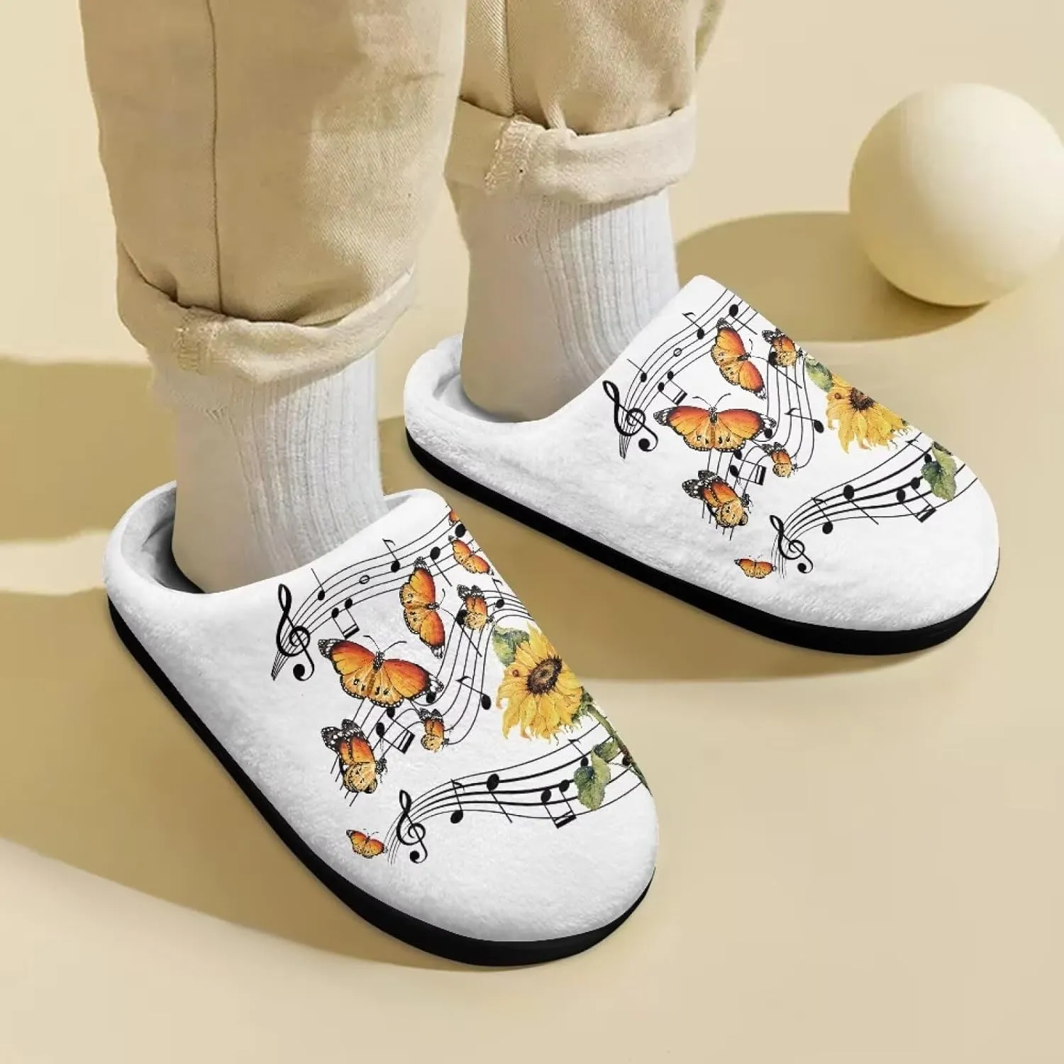 Animals Slip On Plush Slippers for Little Kids Boys Girls Lightweight Fuzzy Warm Winter Slippers Soft Flannel Indoor Outdoor Washable House Shoes Size 9-15