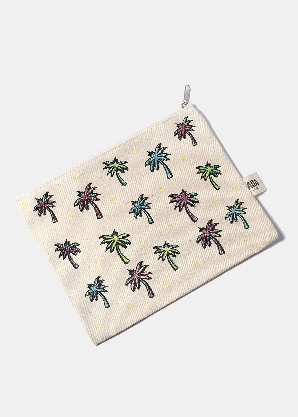 AOA Canvas Pouch - Palm Tree Sketch