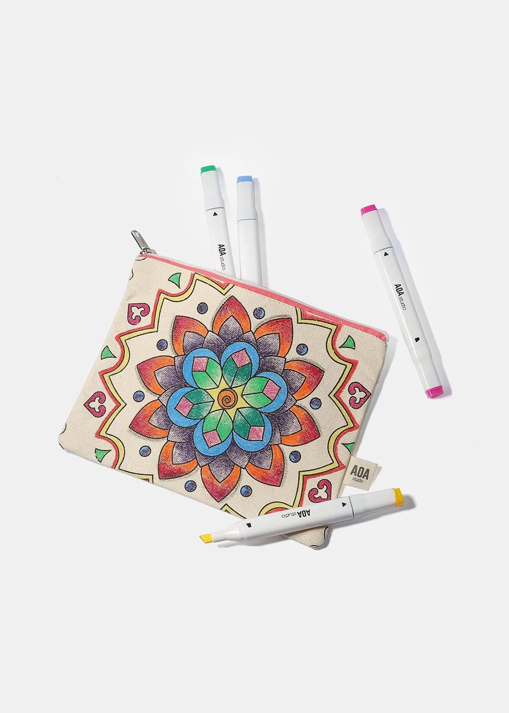 AOA Canvas Pouch - Palm Tree Sketch