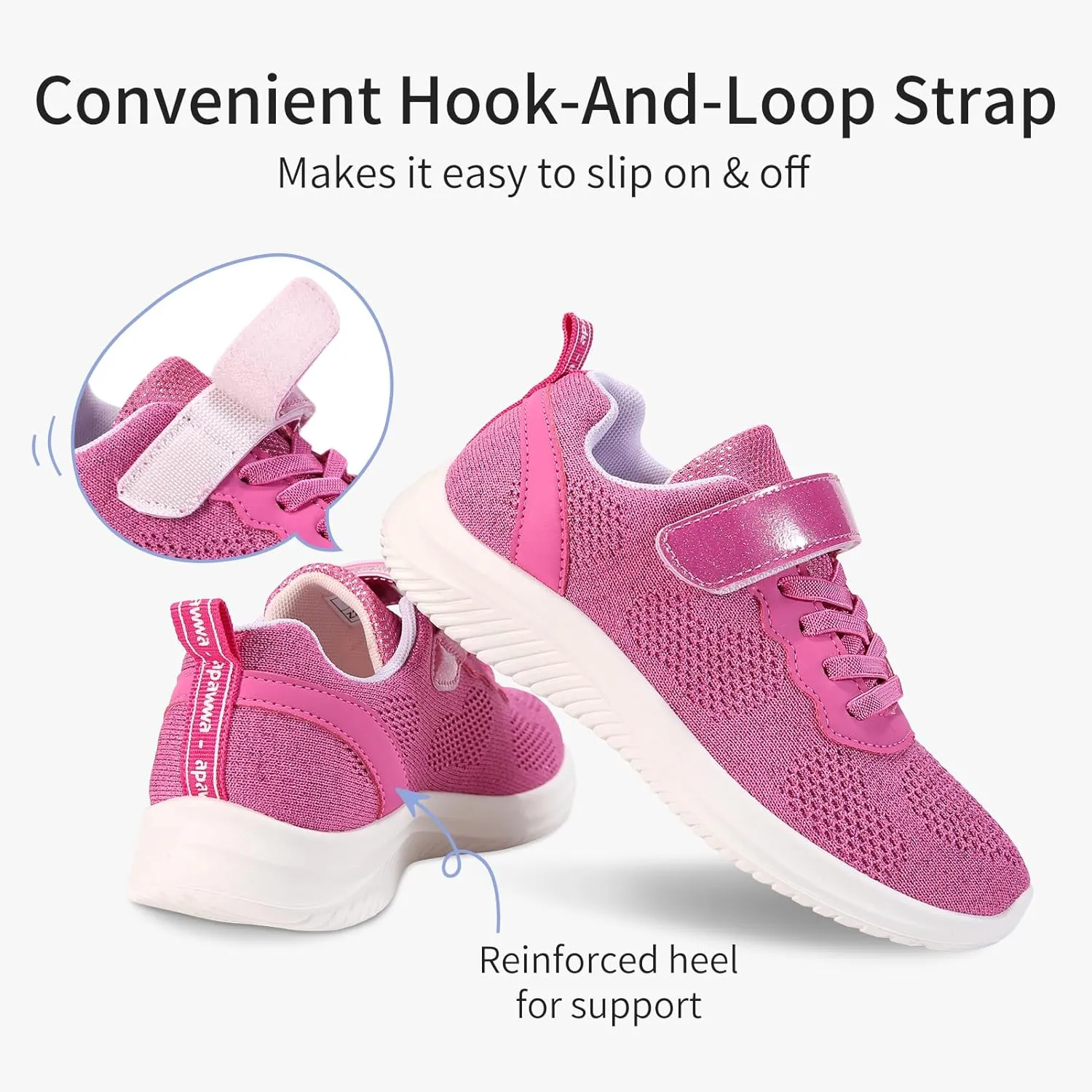 Apawwa Boys Girls Sneakers Lightweight Sneaker for boy Kids Breathable Tennis Shoes for Toddler/Little Kids/Big Kids