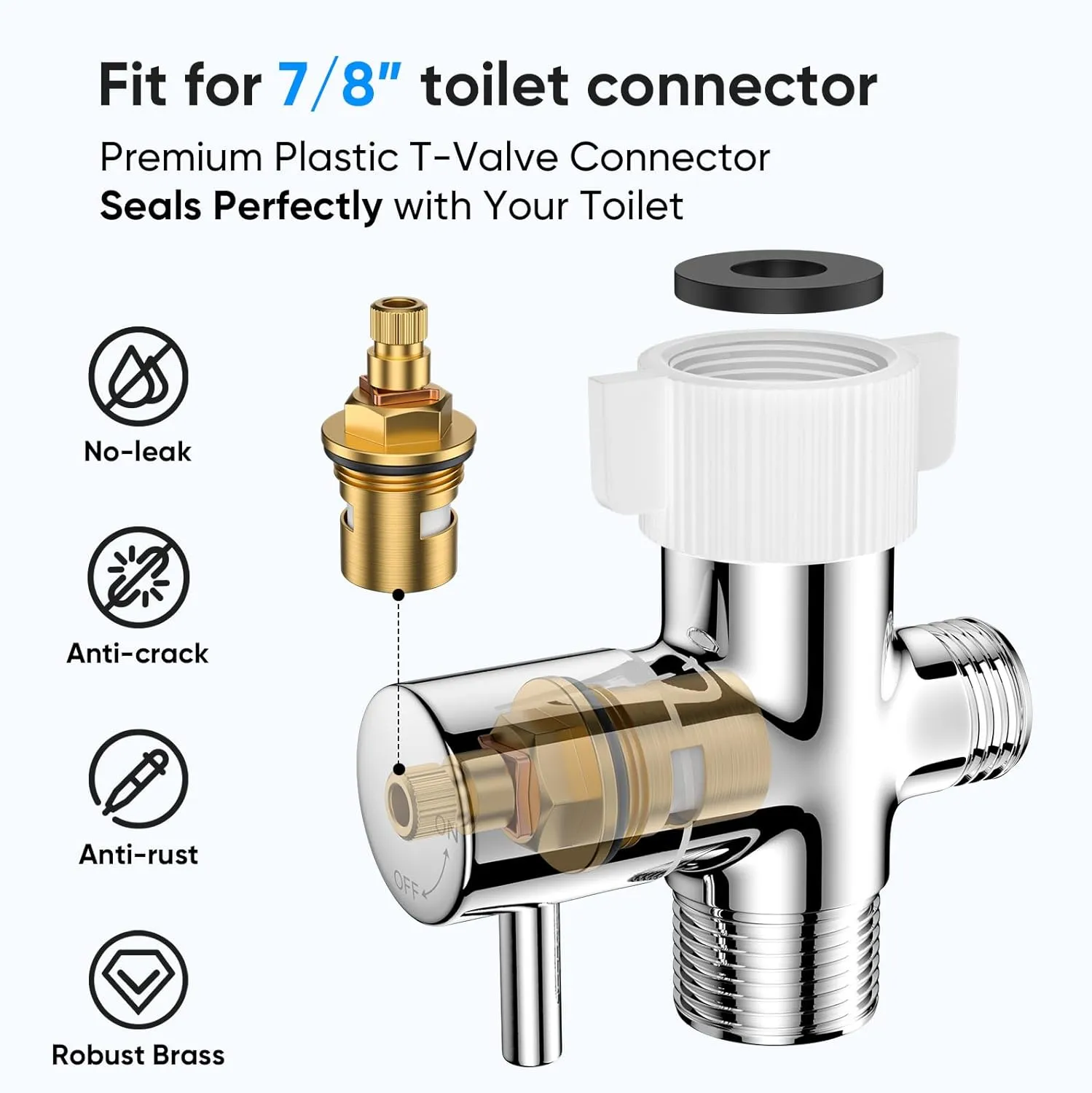 Arofa Handheld Bidet Sprayer for Toilet - 3 Pack Bidets Faucet for Existing Toilets Cloth Diaper Jet Sprayer, Stainless Steel Muslim Shower with Bidet Hose for Feminine Wash