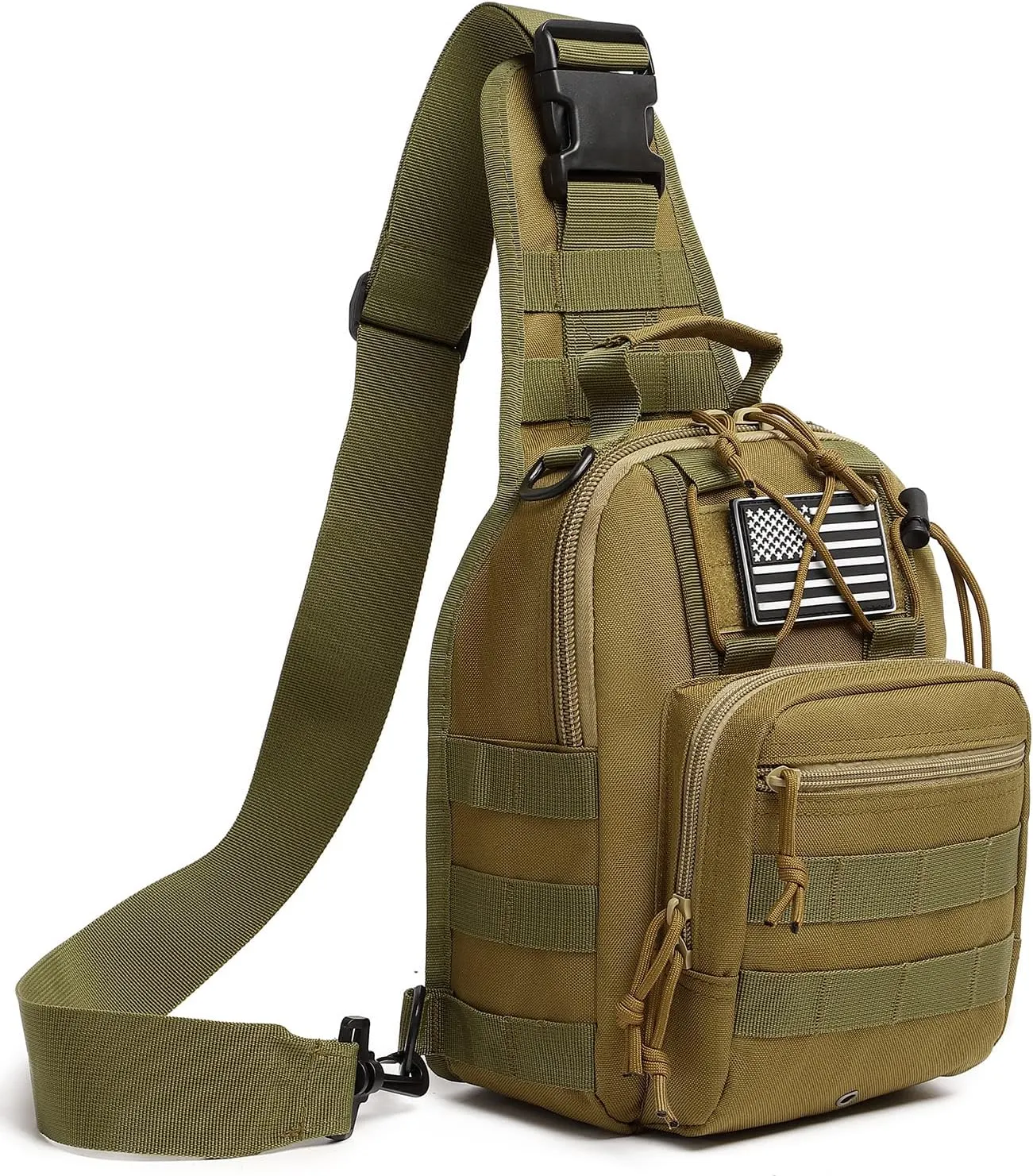 ATBP Small Tactical Sling Backpack Bag for Men Military Shoulder Bag Pack EDC Crossbody Bag for Hiking 7 Liters