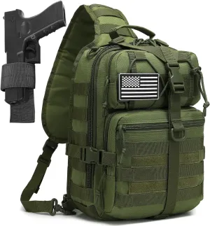 ATBP Tactical Crossbody Sling Backpack Militray Shoulder Holster Bag For Men Chest Pack Hiking Daypack 15L