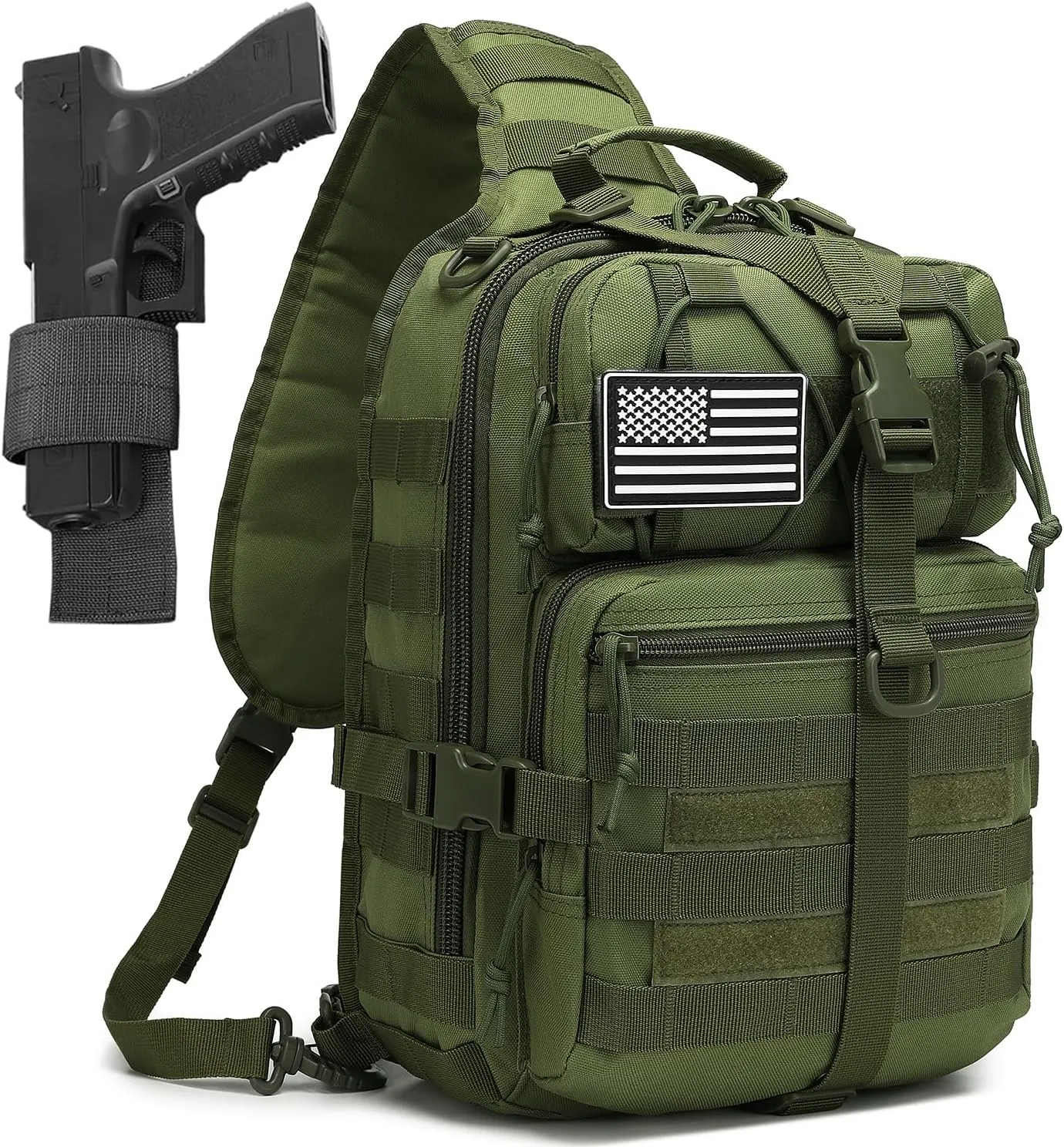 ATBP Tactical Crossbody Sling Backpack Militray Shoulder Holster Bag For Men Chest Pack Hiking Daypack 15L