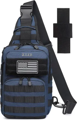 ATBP Tactical Sling Backpack With Holster Military Crossbody Bag for Men Single Shoulder Back Pack 10L