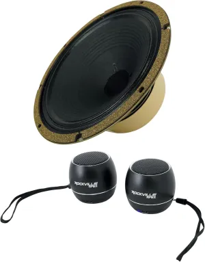 Audiosavings Bundle: Celestion G12H-75 Creamback 12" 75W Guitar Speaker 16 Ohm with Large Magnet Bundle with Pair Rockville RPB3-BLACK Handheld Wireless Linking Portable Bluetooth Speakers (2 Items)
