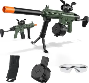 Automatic Blaster, Electric Blaster with Goggles, Fun Shooting Games, Age 18 , Green