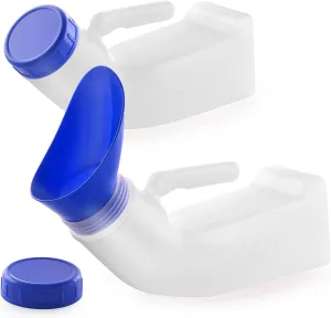 AWOKEN Unisex Urinal, Portable Toilet Urinal for Men and Women, Pee Bottle with a Sealed Lid and Funnel for Elderly Kids and Patients for Camping Outdoor Travel
