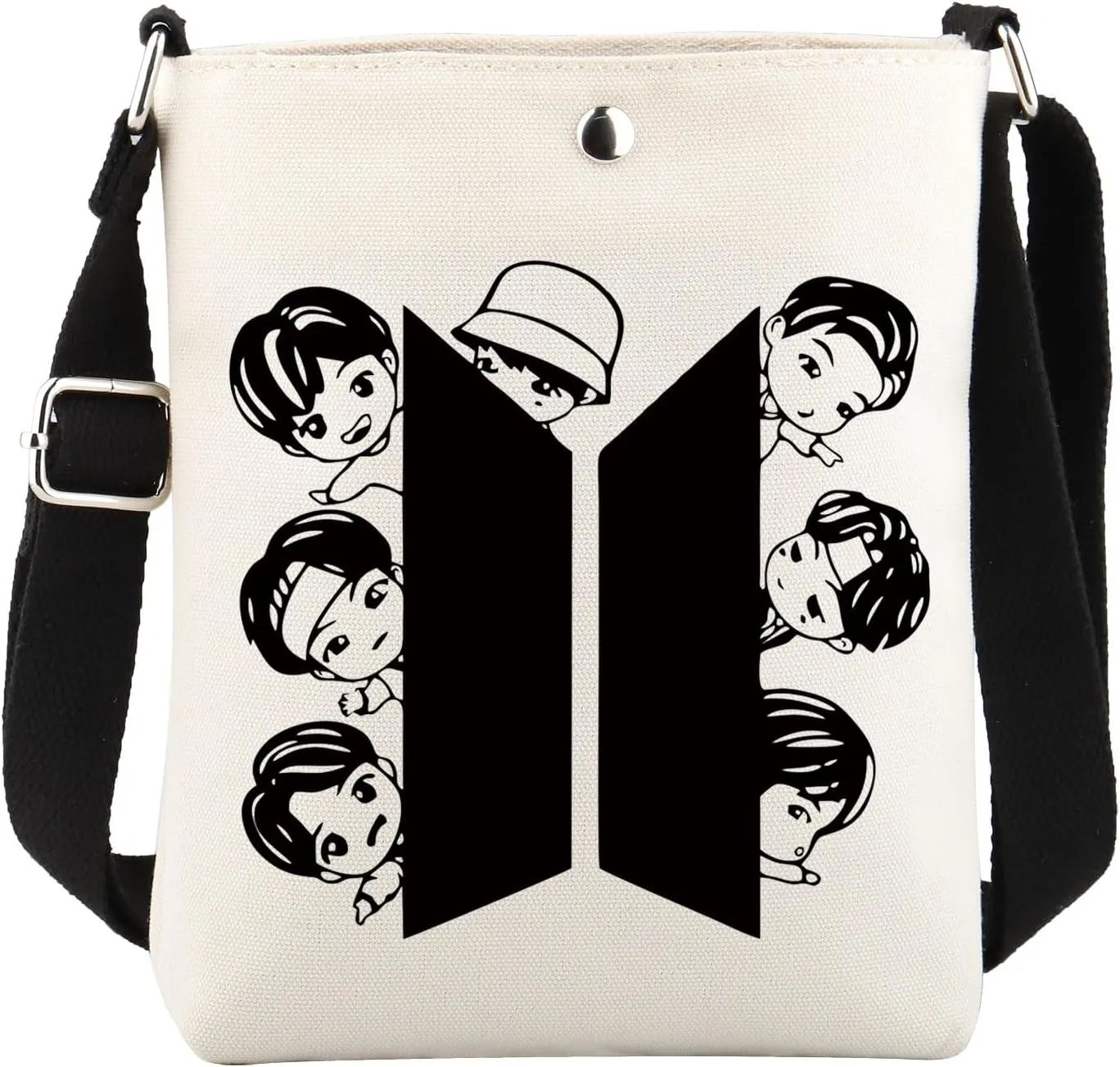 B-T-S Inspired Crossbody Bag Korean Group Fans Gift Boys Band Merchandise Gift