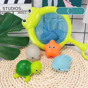 Baby Bath Toys for Luminous Animals Set, Bath Time Toy Bathroom Wall Bathtub Tub Shower Kids Baby Infant Girls Boys Age 18months and up (C), Small