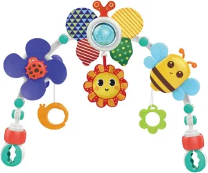 Baby Stroller Arch Toy Adjustable Stroller Car Seat Toys Toddlers Crib Bouncer Pram Bassinet Activity Arch Toys Educational Montessori Toy Gifts (Bee Pattern)