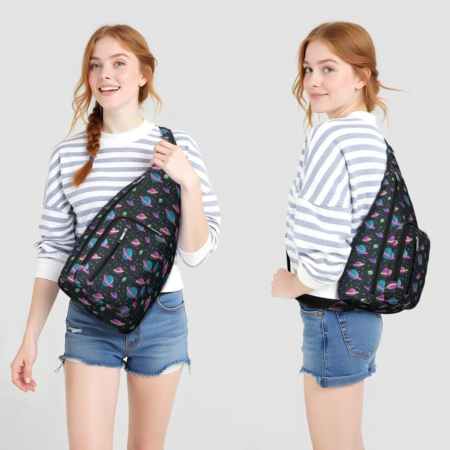 Back in My Day We Had Nine Planets Crossbody Bag Daypack for Women Men Lightweight Waterproof Sling Bag Backpack Hiking Cycling