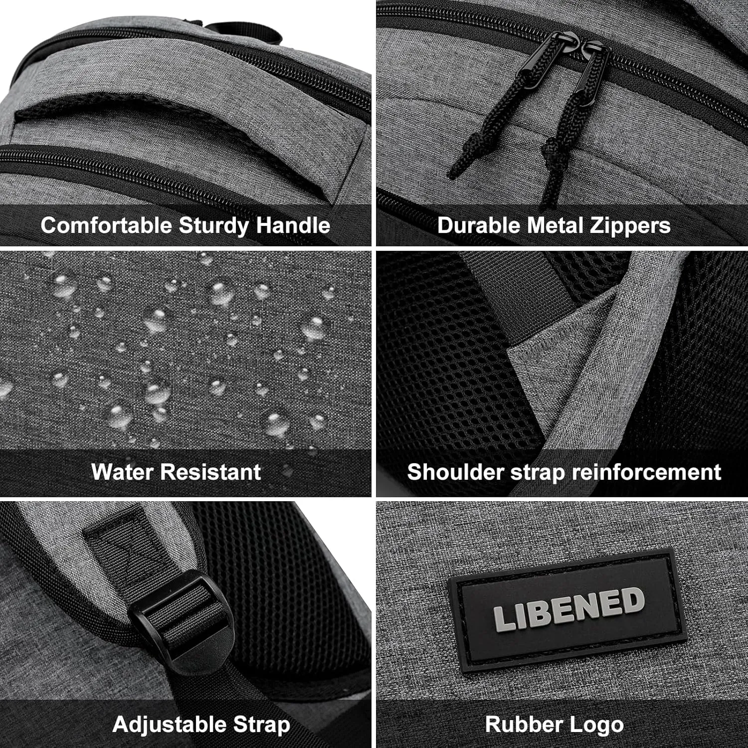 Backpack for Women Men, School Backpack for Teen Boys,17.3 inch Laptop Back Pack for High School and College Students with USB Charging Port, Large Computer Bookbag, Grey