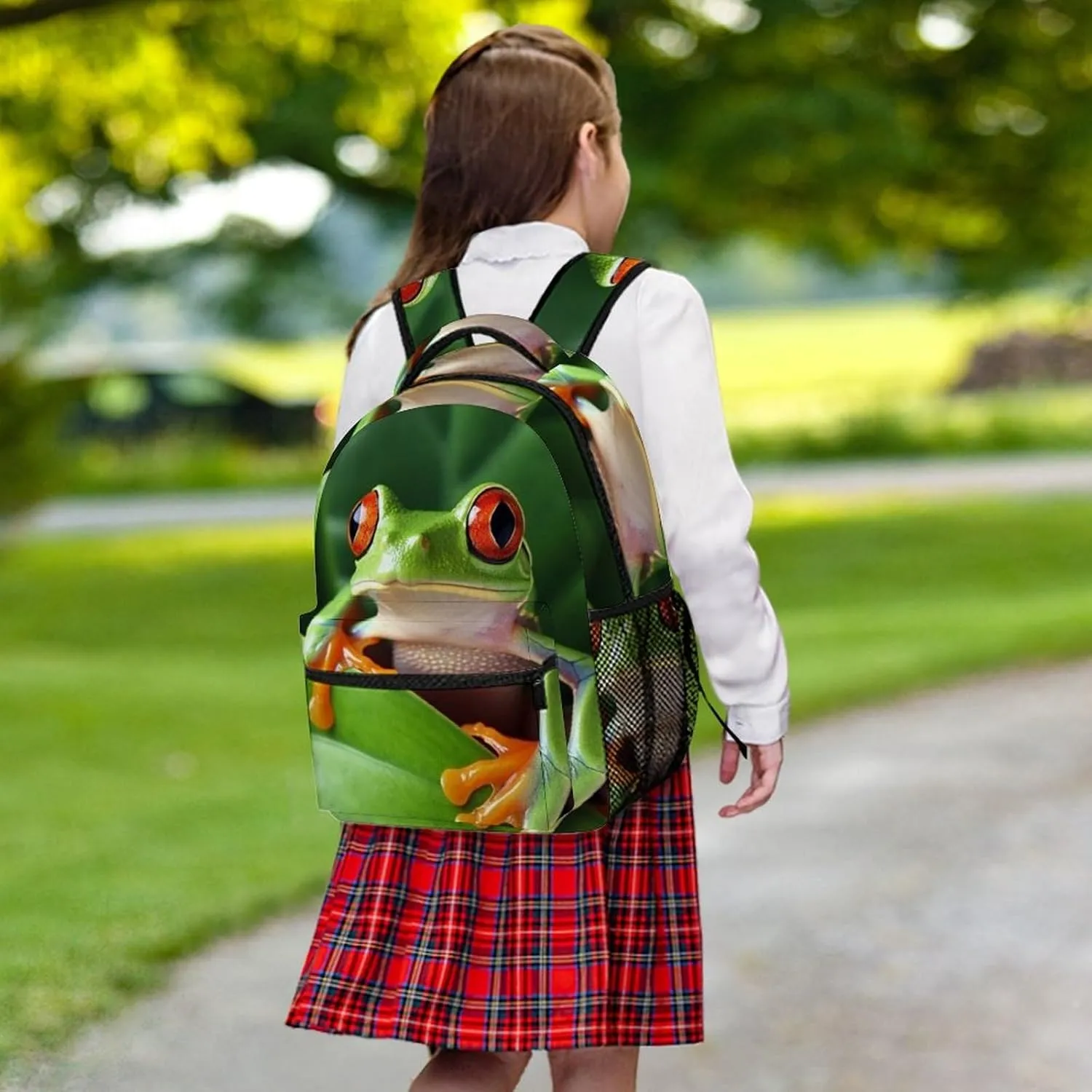 Backpack for Women Men Travel Cute Frog Daypack Lightweight Laptop Bag Carry On Backpacks for Work
