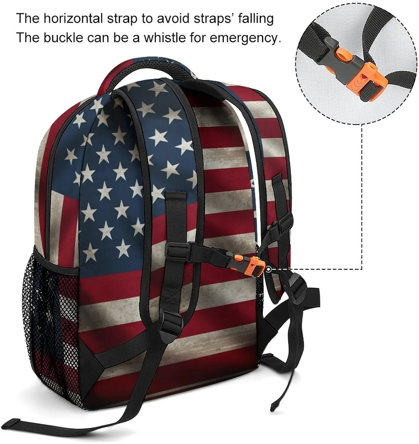 Backpacks American Flag Travel Bag Laptop Backpack Casual Daypack for Weekender Business Hiking