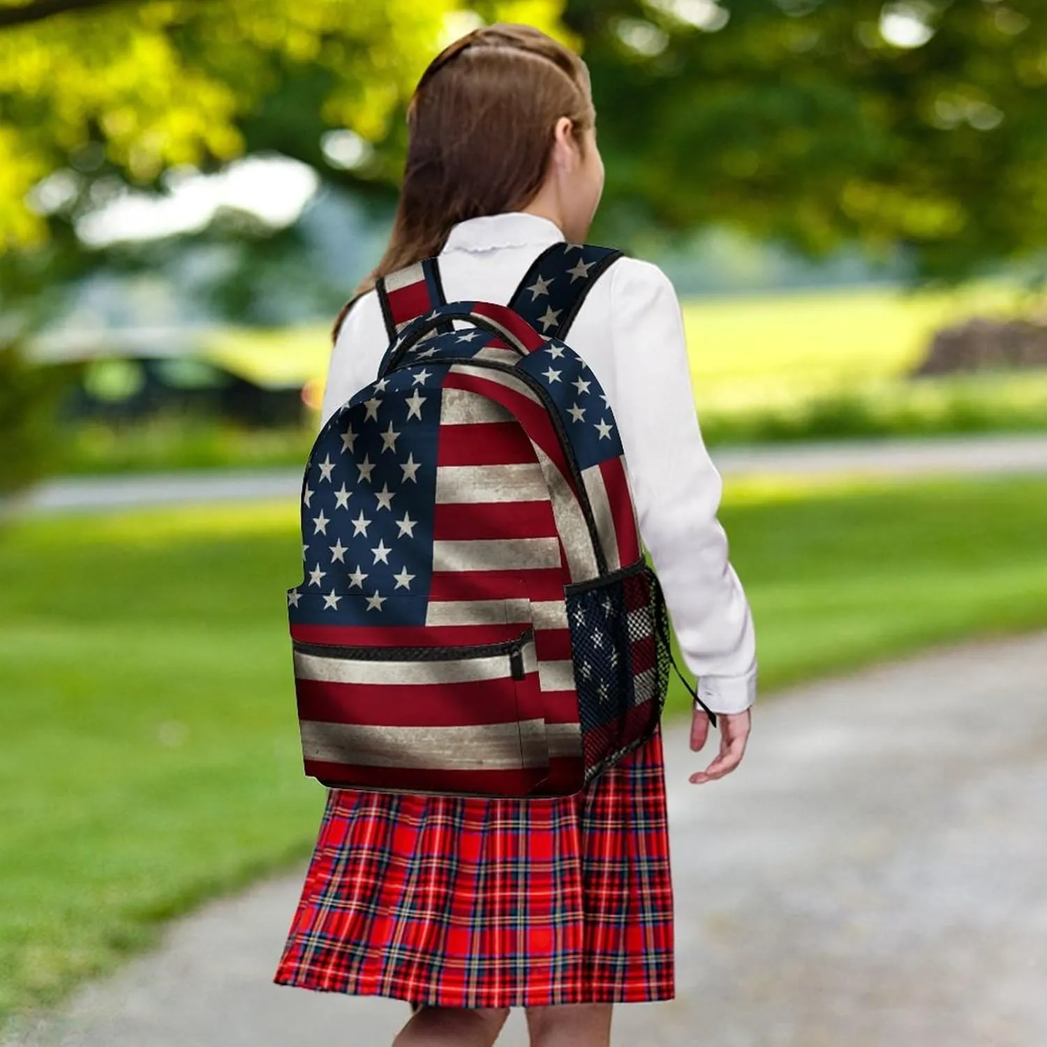 Backpacks American Flag Travel Bag Laptop Backpack Casual Daypack for Weekender Business Hiking