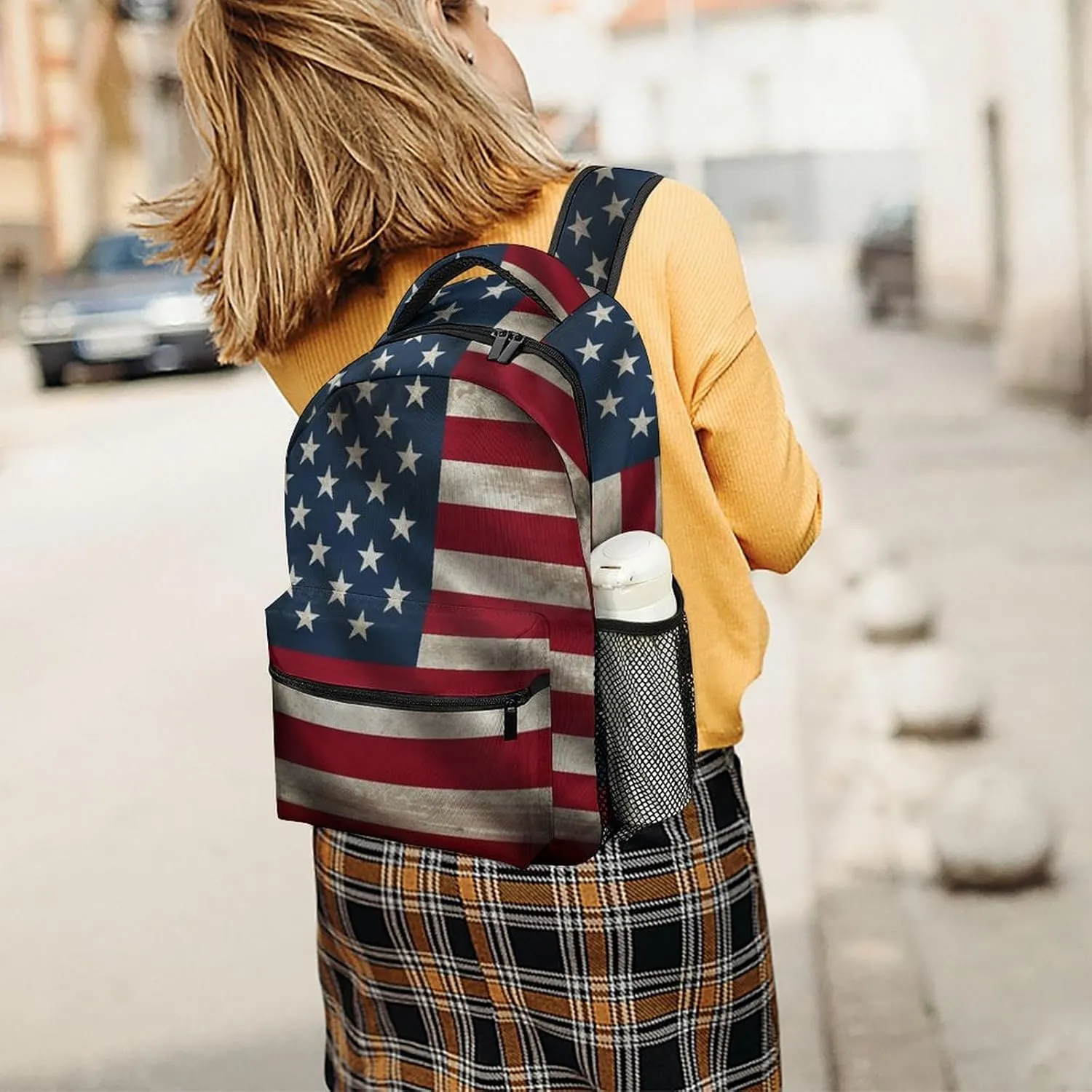 Backpacks American Flag Travel Bag Laptop Backpack Casual Daypack for Weekender Business Hiking