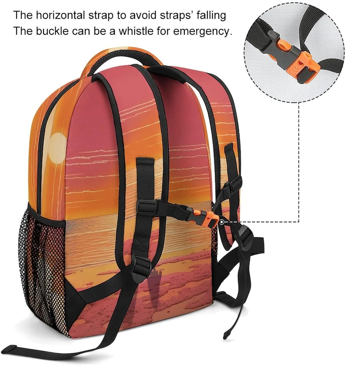 Backpacks Couple Watching Sunrise Travel Bag Laptop Backpack Casual Daypack for Weekender Business Hiking