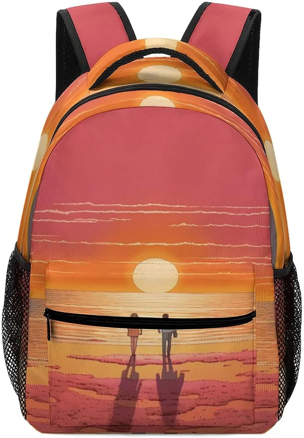 Backpacks Couple Watching Sunrise Travel Bag Laptop Backpack Casual Daypack for Weekender Business Hiking