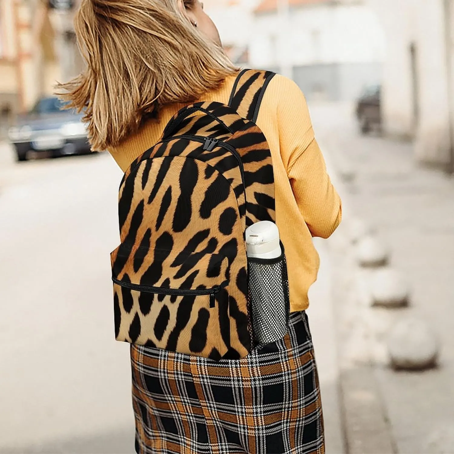 Backpacks Leopard Texture Travel Bag Laptop Backpack Casual Daypack for Weekender Business Hiking