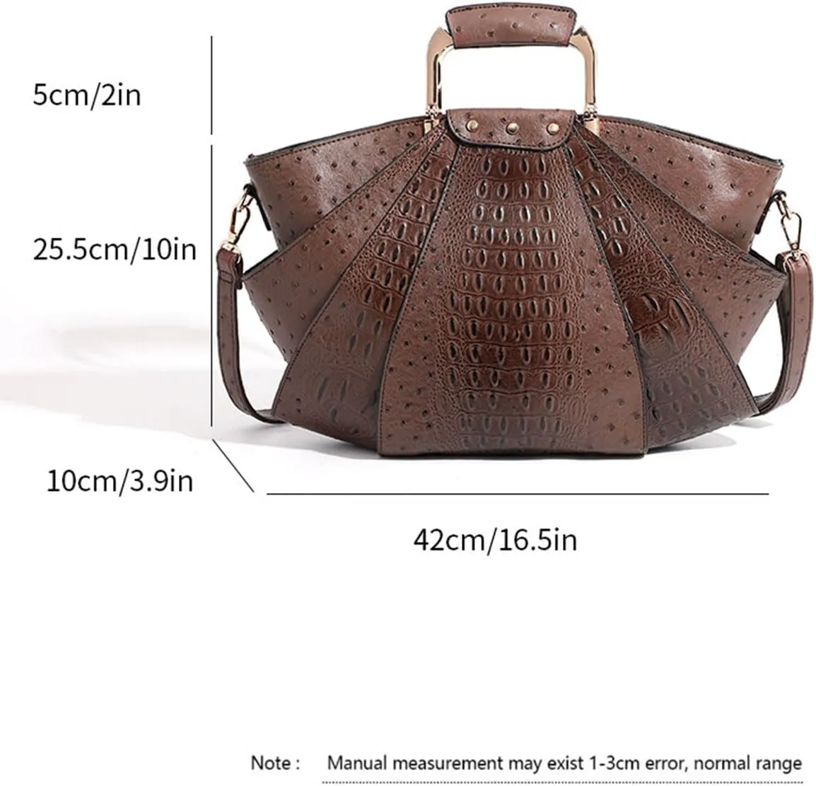 Bag Woman Large Capacity Leather Purse Fashion Designer Metal Top Handle Handbags Women Crossbody Large Bags for Women Tote