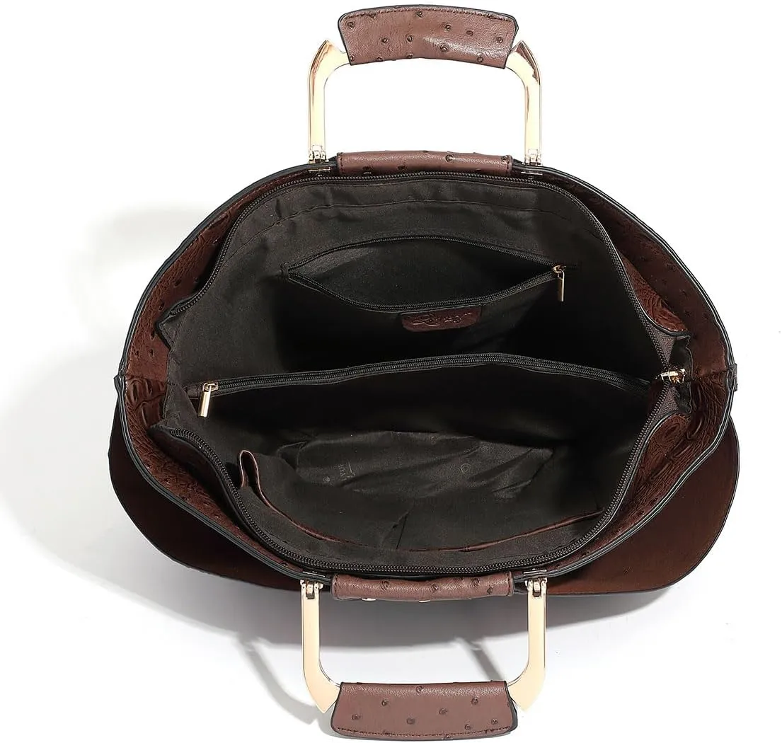 Bag Woman Large Capacity Leather Purse Fashion Designer Metal Top Handle Handbags Women Crossbody Large Bags for Women Tote
