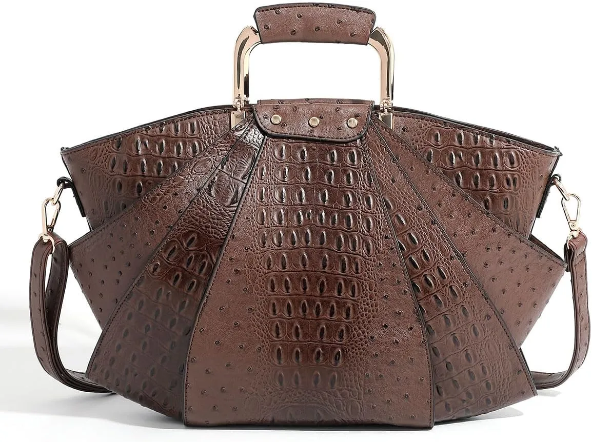 Bag Woman Large Capacity Leather Purse Fashion Designer Metal Top Handle Handbags Women Crossbody Large Bags for Women Tote