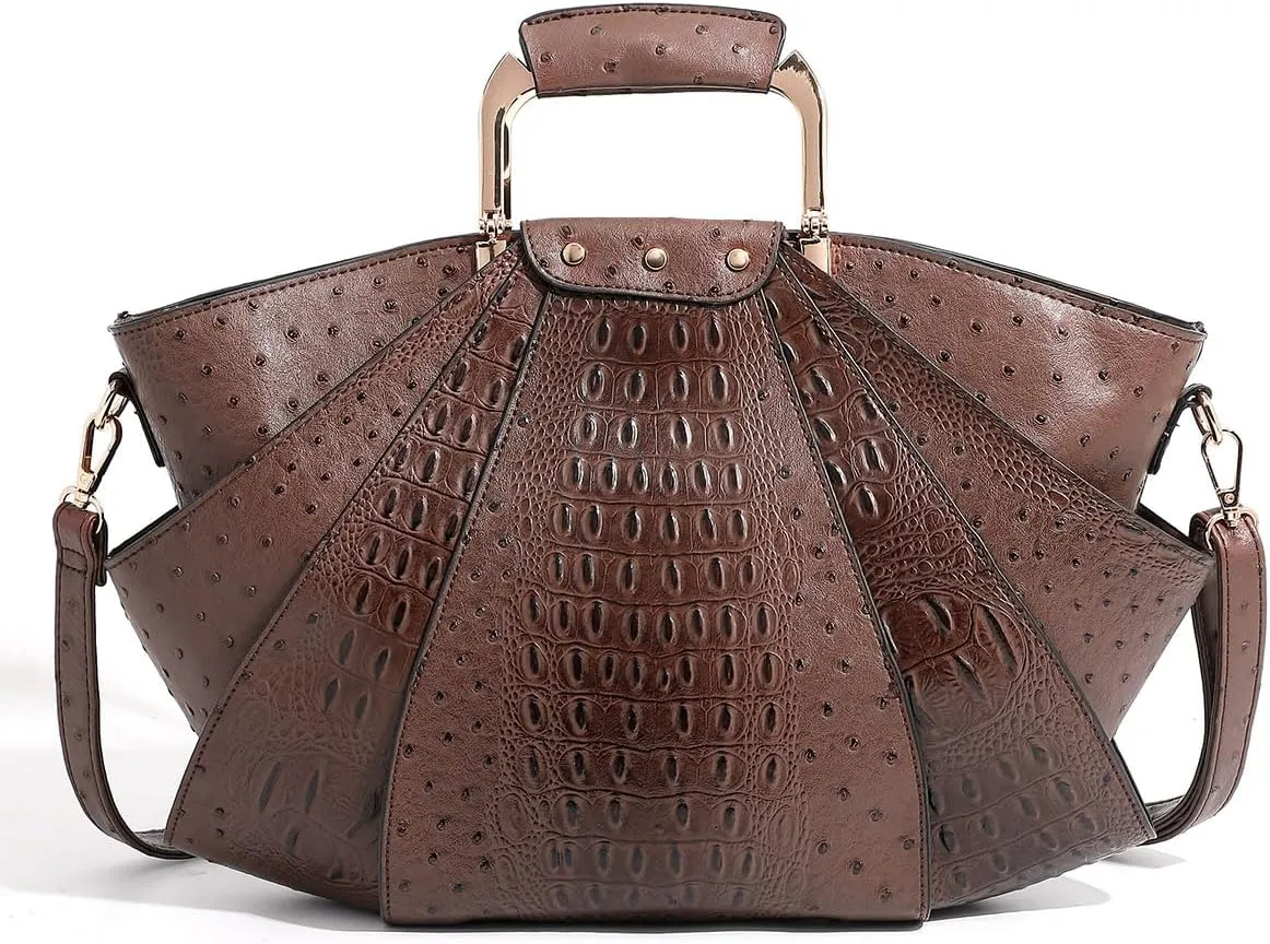 Bag Woman Large Capacity Leather Purse Fashion Designer Metal Top Handle Handbags Women Crossbody Large Bags for Women Tote