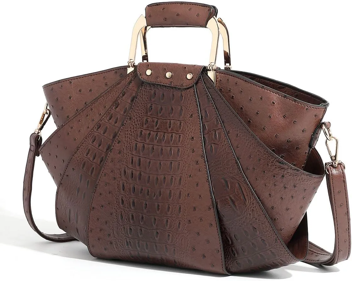 Bag Woman Large Capacity Leather Purse Fashion Designer Metal Top Handle Handbags Women Crossbody Large Bags for Women Tote