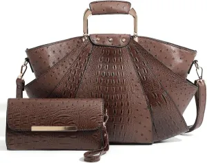 Bag Woman Large Capacity Leather Purse Fashion Designer Metal Top Handle Handbags Women Crossbody Large Bags for Women Tote