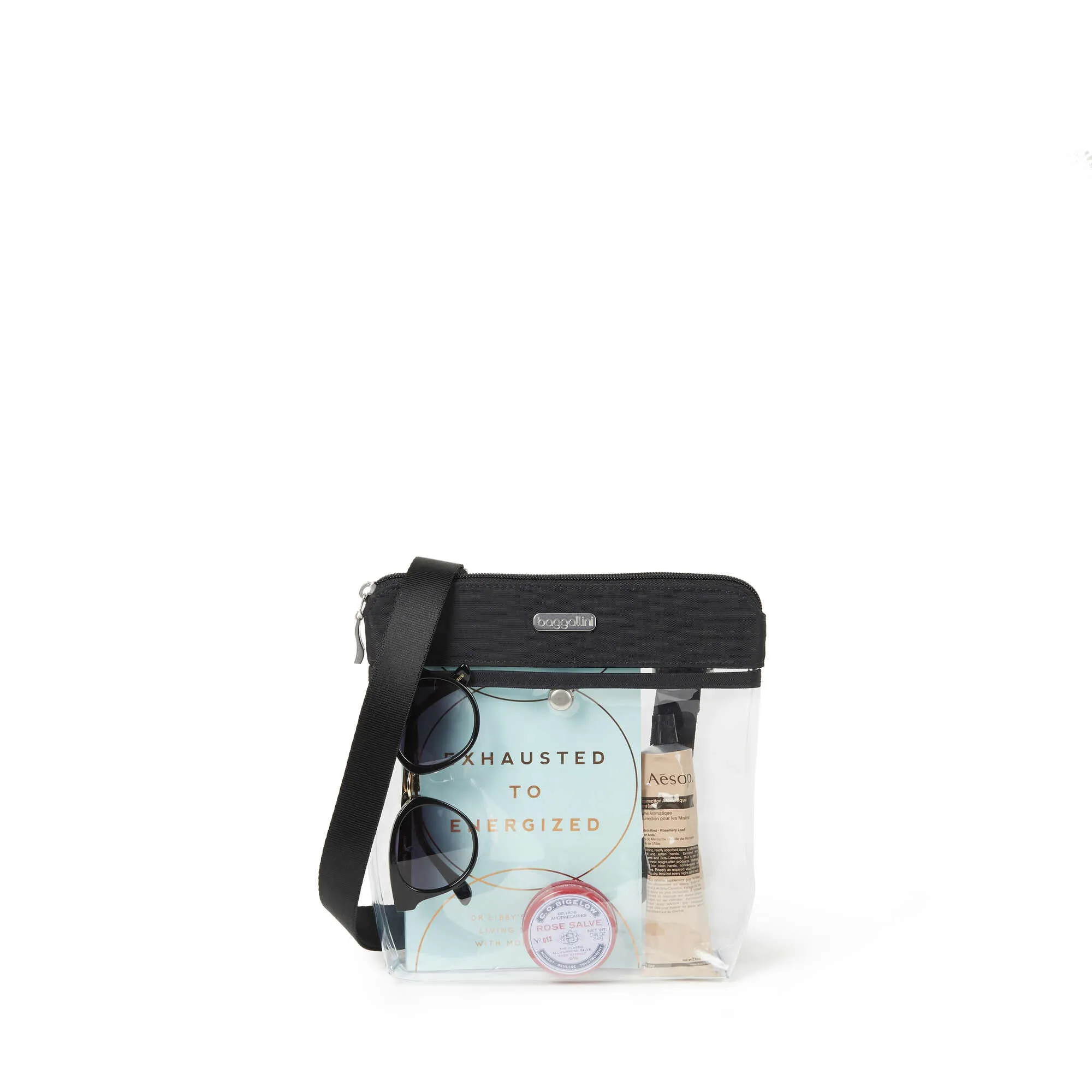 Baggallini Stadium Clear Pocket Crossbody Bag