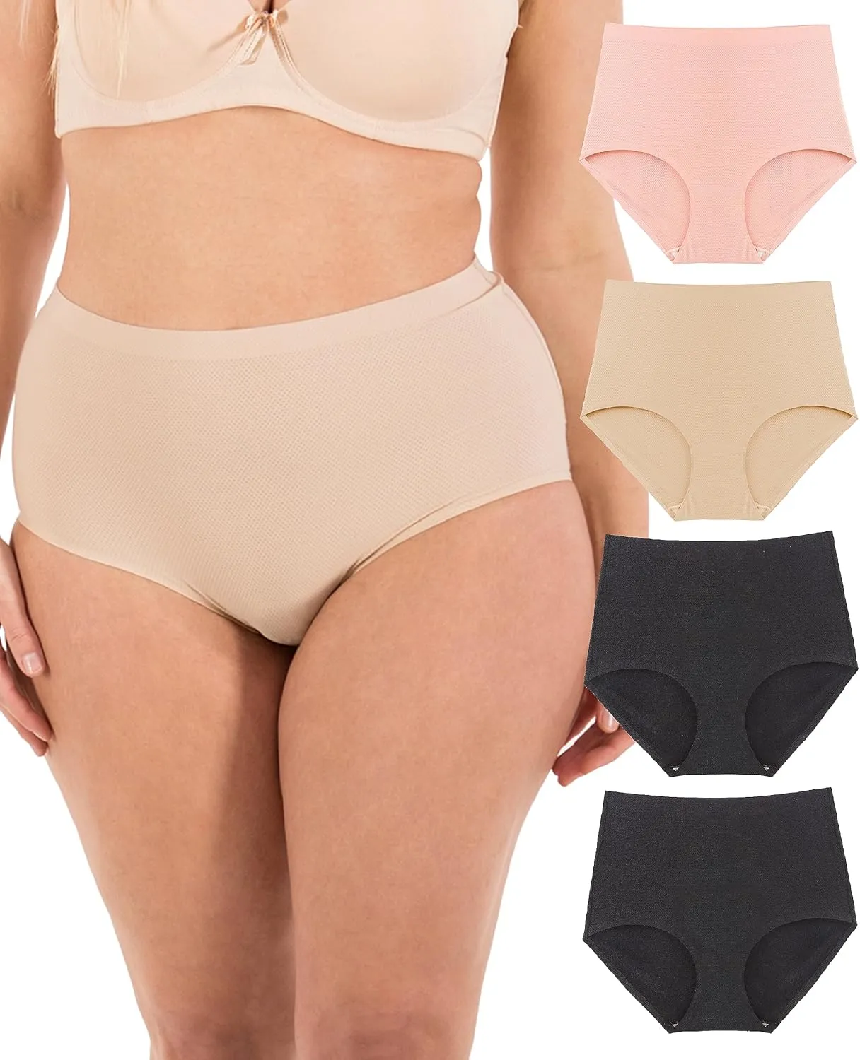 Barbra Lingerie Seamless Laser Cut Breathable Sports Womens Panty Underwear Small to Plus Size