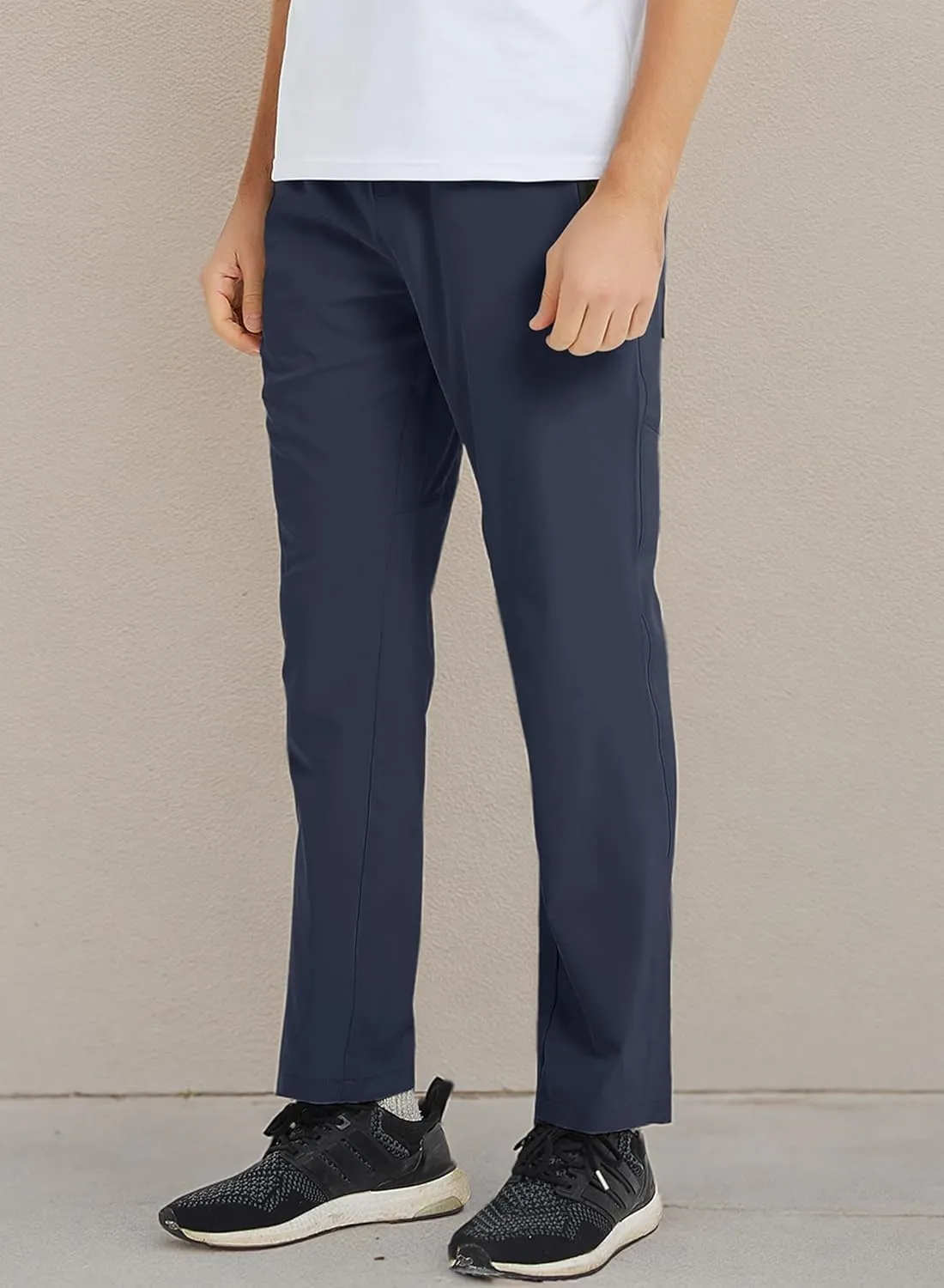 BASUDAM Men's Athletic Pants Thin Lightweight Quick Dry Zipper Pockets Outdoor Sports Pants for Running Jogging Hiking