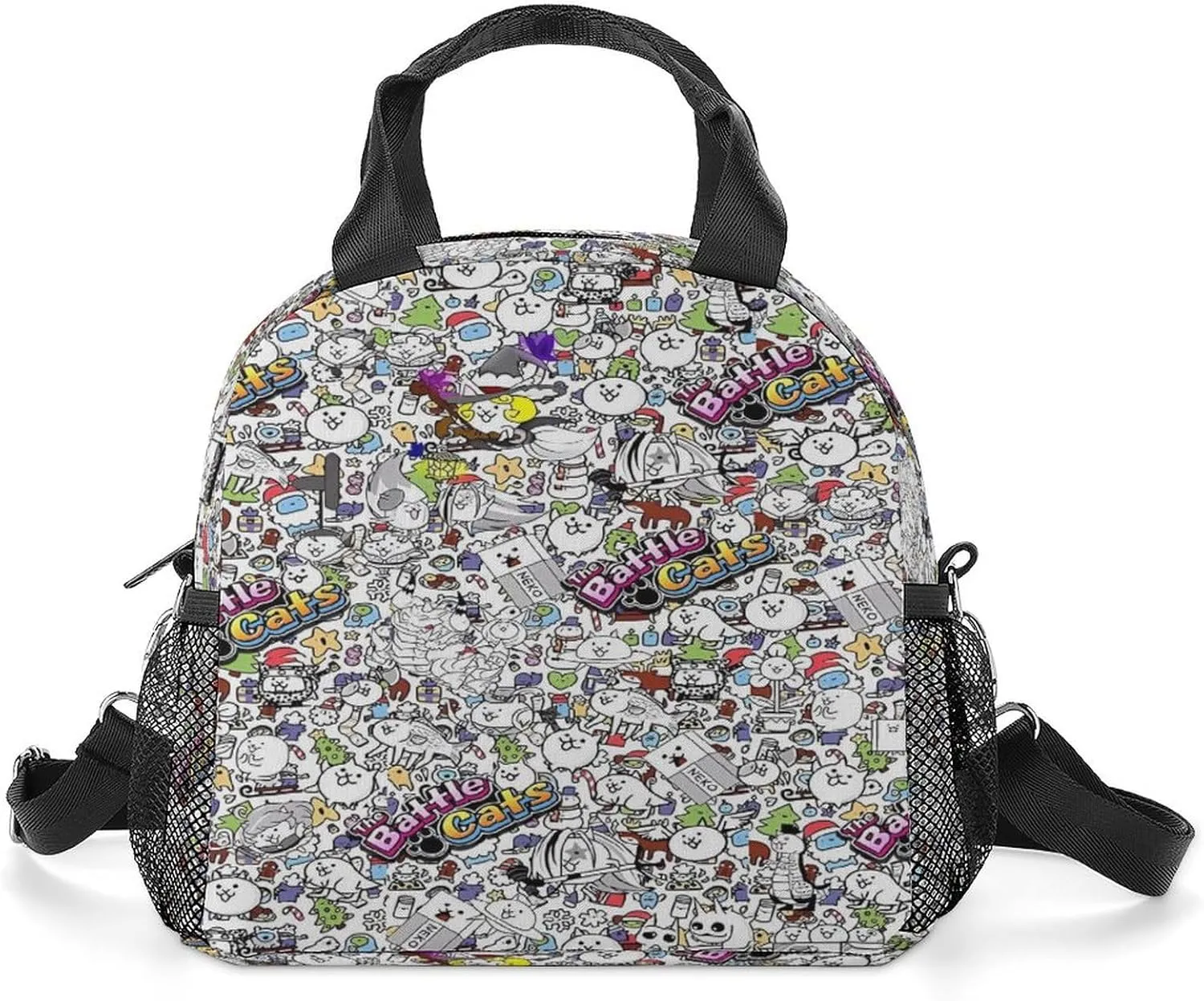 Battle-Cats Lunch Shoulder Bag Lightweight Insulated Heat Preservation Children's Lunch Bag Bento Box One Size