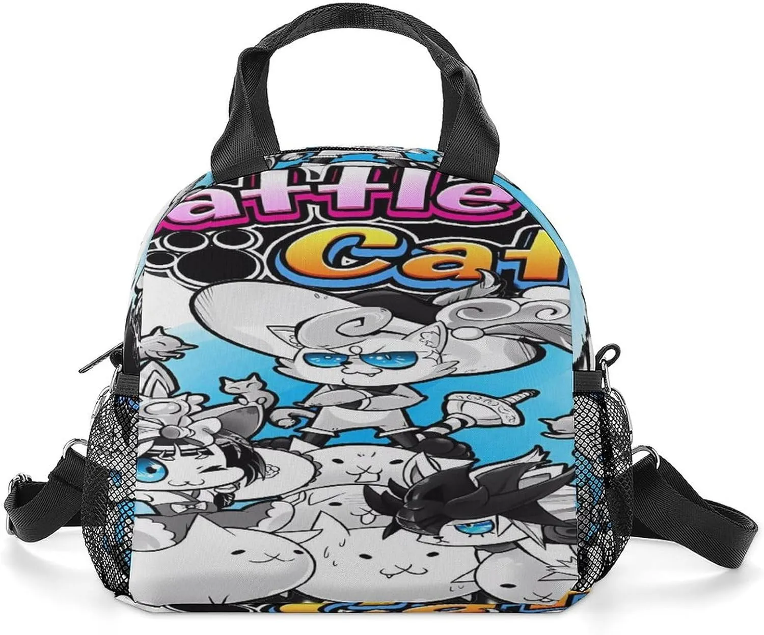Battle-Cats Lunch Shoulder Bag Lightweight Insulated Heat Preservation Children's Lunch Bag Bento Box One Size